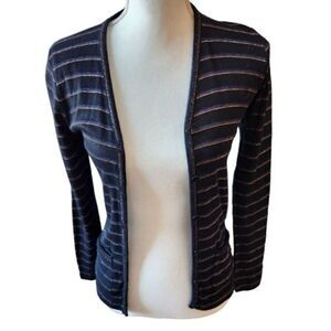 Vintage 70s Offspring Long Sleeve Black Button Up Cardigan Size XS